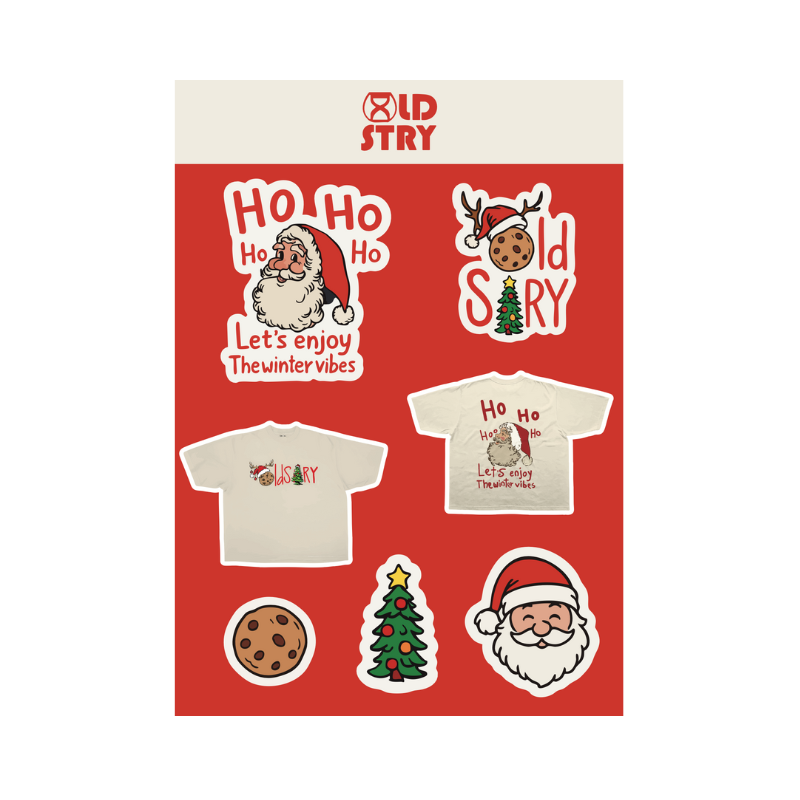 Oldstry Tee Sticker Sheet - Multi