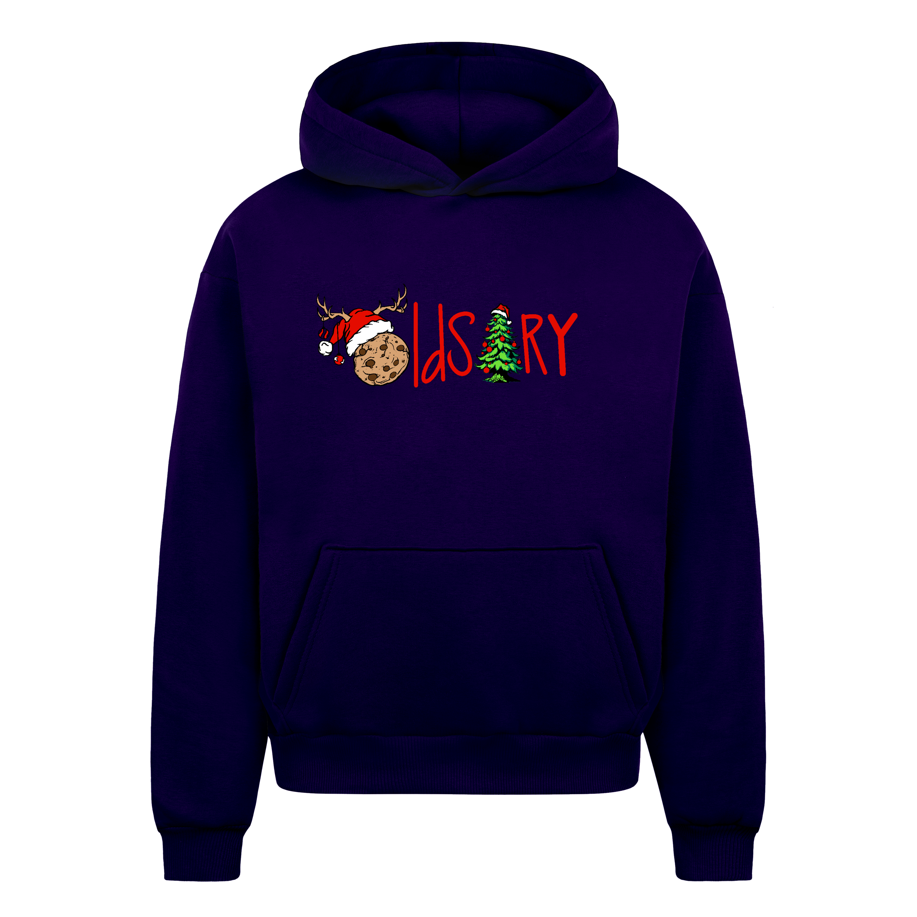 OLDSTRY X MAS HOODIE - NAVY