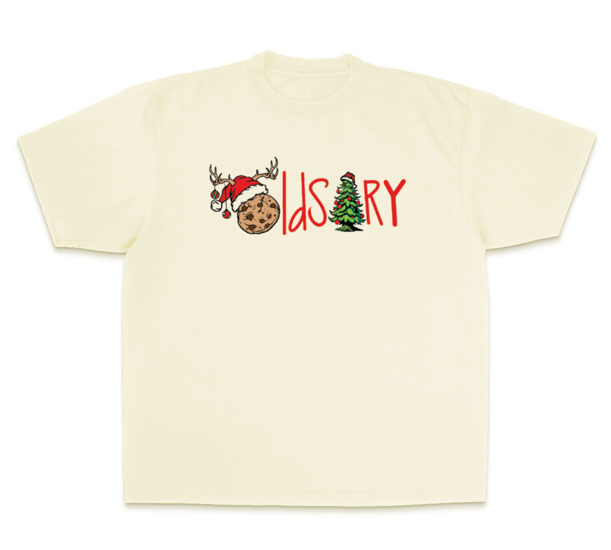 OLDSTRY X MAS TEE - CREAM